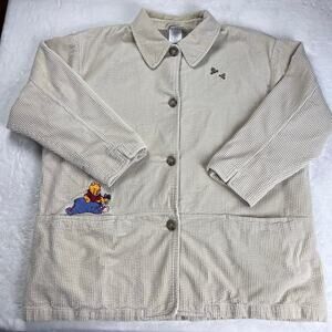Disney Winnie the Pooh Eeyore Vintage Corduroy Jacket Chore coat Women’s size XL